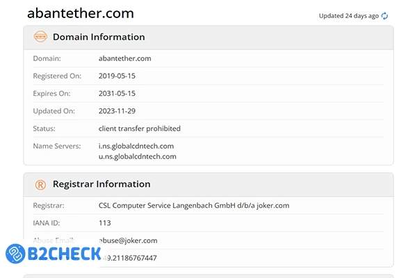 استعلام دامنه صرافی آبان تتر