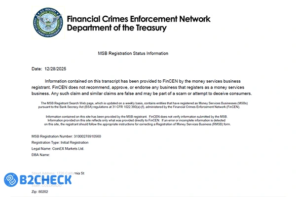 مجوز MSB آمریکا کوینکس