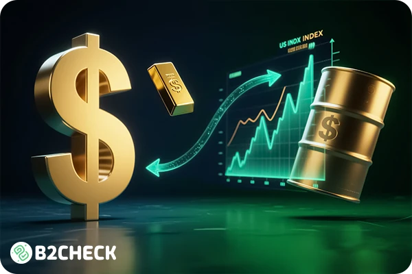 رابطه شاخص دلار با طلا و نفت