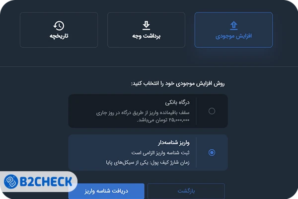 واریز و برداشت در صرافی بیت برگ